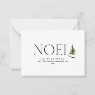 Pequeña tarjeta de vacaciones de Navidades de negocios mod