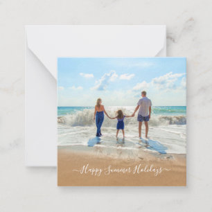 Pequeña Tarjeta de vacaciones de verano con texto y foto p