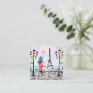 Pequeña Tarjeta de Vacaciones de Verano París Torre Eiffel