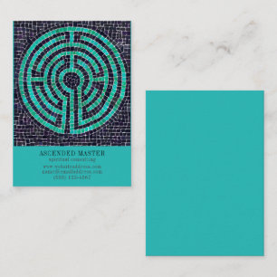 Pequeña Tarjeta de visita LABYRINTH III 3.5x2.5 - Turquesa