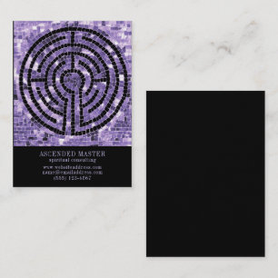 Pequeña Tarjeta de visita LABYRINTH VI 3.5x2.5 - Negro