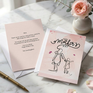 Pequeña Tarjeta del Día de la Madre - Diseño de Arte de Lí