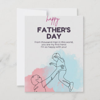 Pequeña tarjeta del día de los padres asombrosos