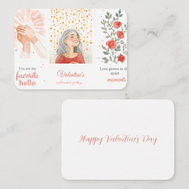 Pequeña Tarjeta del Día de San Valentín  (Anverso / Reverso)