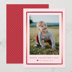 Pequeña Tarjeta del Día de San Valentín con foto de retrat
