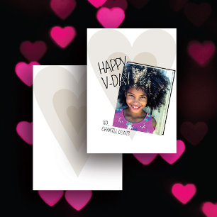 Pequeña Tarjeta del Día de San Valentín con foto del coraz