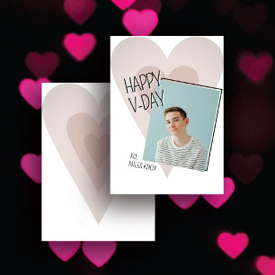 Pequeña Tarjeta del Día de San Valentín con foto del coraz