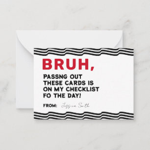 Pequeña Tarjeta del Día de San Valentín de Bruh Boys, Tarj