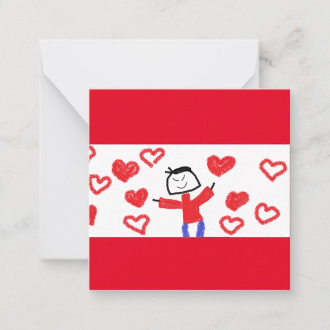 Pequeña Tarjeta del Día de San Valentín de hongos  (Anverso)