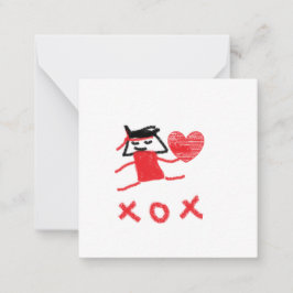 Pequeña Tarjeta del Día de San Valentín de Hongos 