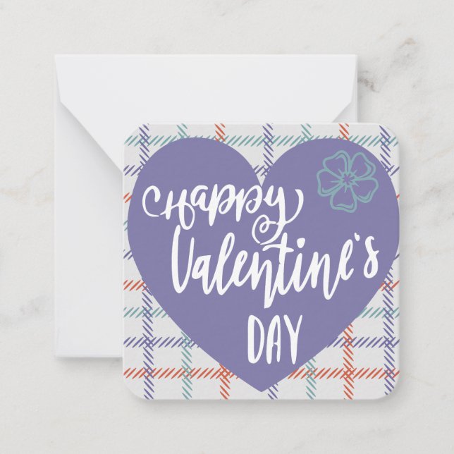 Pequeña Tarjeta del Día de San Valentín Feliz (Anverso)