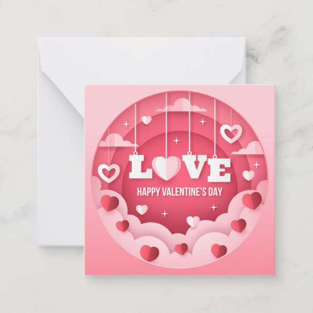Pequeña Tarjeta del Día de San Valentín linda (Anverso)