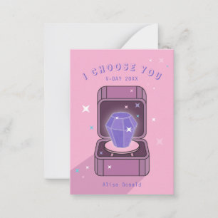 Pequeña Tarjeta del Día de San Valentín para niños Ring Po
