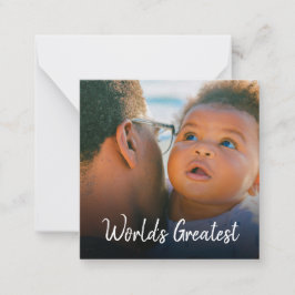 Pequeña Tarjeta del Día del Padre con Collage de Fotos Per