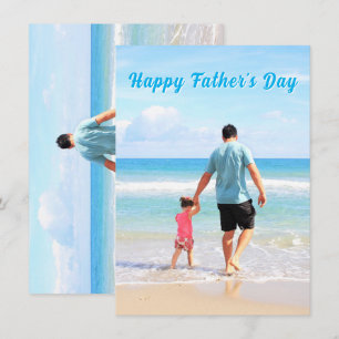 Pequeña Tarjeta del Día del Padre con Foto Personalizada