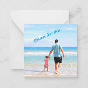 Pequeña Tarjeta del Día del Padre con Foto Personalizada T