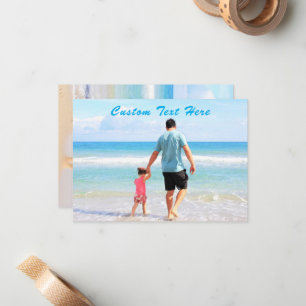 Pequeña Tarjeta del Día del Padre personalizada con texto