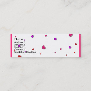 Pequeña tarjeta del perfil de los corazones