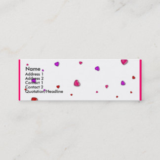 Pequeña tarjeta del perfil de los corazones