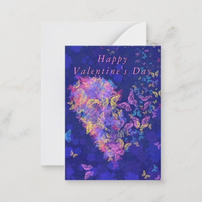 Pequeña Tarjeta el día de San Valentín con corazón de mari (Anverso)