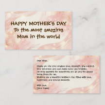 Tarjeta elegante de flores para el Día de la Madre