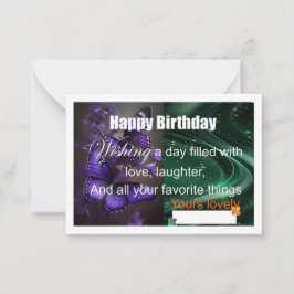 Pequeña Tarjeta especial de cumpleaños 2