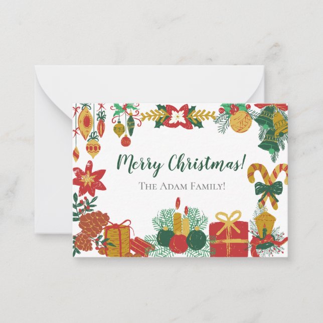 Pequeña Tarjeta especial para navidades (Anverso)