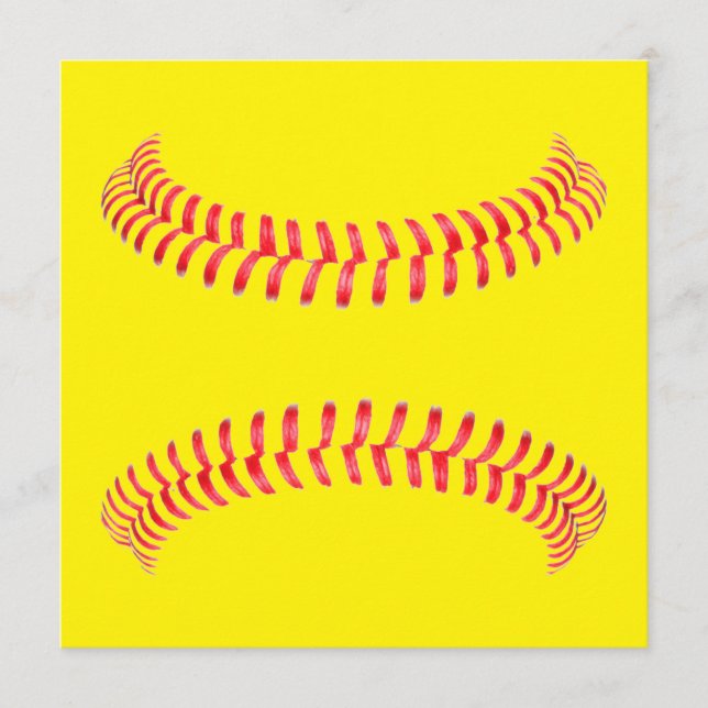 Pequeña Tarjeta estacional de ronda de Softball personaliz (Anverso)