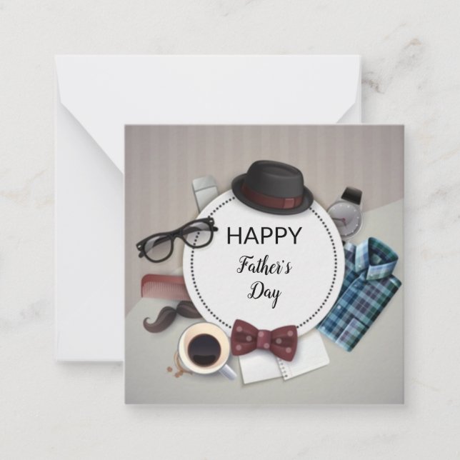 Pequeña Tarjeta feliz día del padre (Anverso)