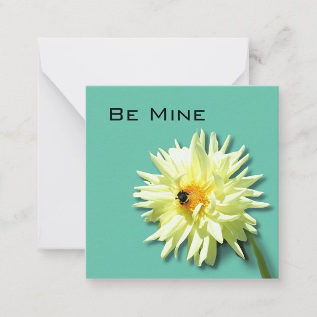 Pequeña tarjeta Floral Be Mine (Anverso)