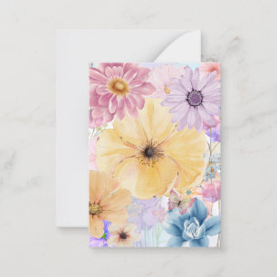Pequeña Tarjeta floral de flor de flor en flor brillante