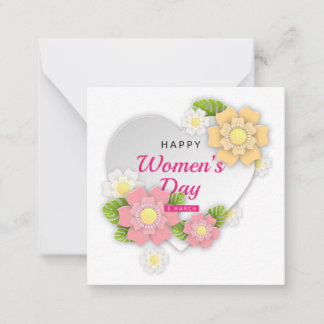 Pequeña Tarjeta floral del Día de la Mujer