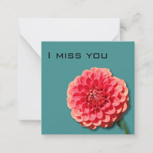 Pequeña Tarjeta floral Te Extraño