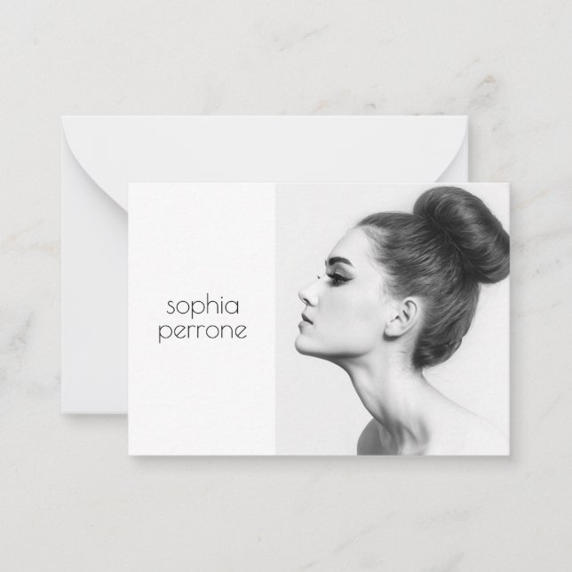 Pequeña Tarjeta fotográfica de artista profesional y fotóg (Anverso)