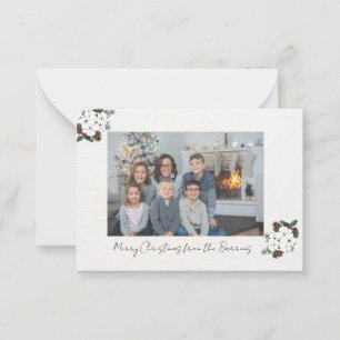 Pequeña Tarjeta fotográfica de Pine Cone Navidades