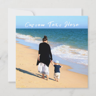 Pequeña Tarjeta fotográfica personalizado con sus fotos y