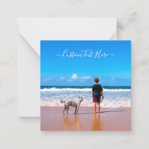 Pequeña Tarjeta fotográfica y de texto para personalizado