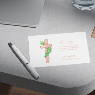 Pequeña Tarjeta funeraria de simpatía por fotografía de la