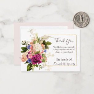 Pequeña Tarjeta funeraria Flower Photo Sympathy