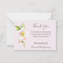 Tarjeta funeraria Flower Photo Sympathy