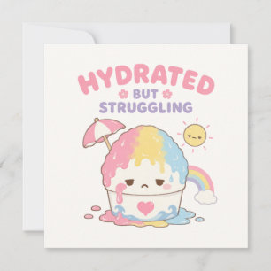 Pequeña Tarjeta kawaii Hawaii linda