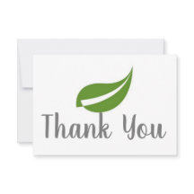 Tarjeta Leaf de agradecimiento
