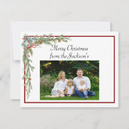 Pequeña Tarjeta navideña con foto familiar