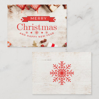 Pequeña Tarjeta navideña Merry Tarjeta de Navidad de aspec