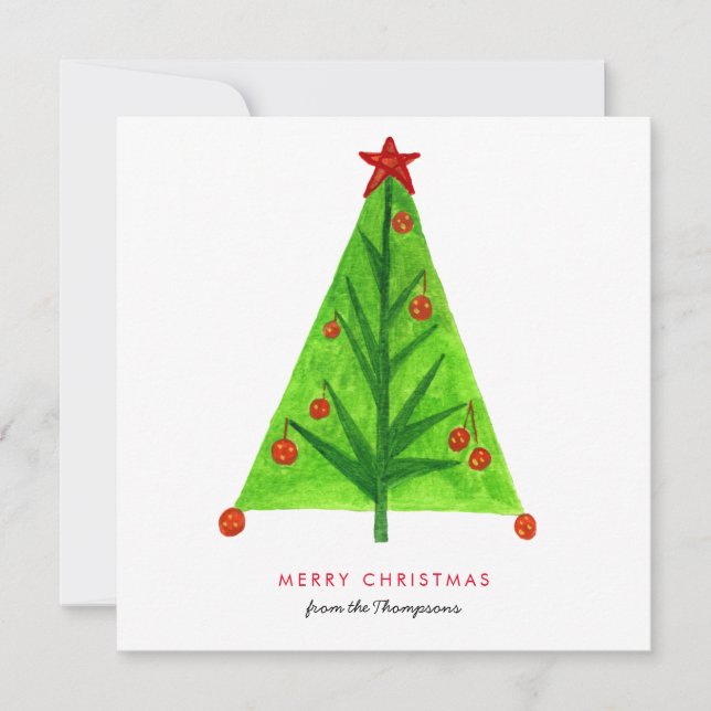 Pequeña Tarjeta navideña simple (Anverso)