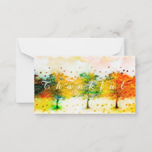 Pequeña Tarjeta personalizada de árboles de otoño