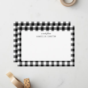 Pequeña Tarjeta Personalizada de Cuadro Negro y Blanco