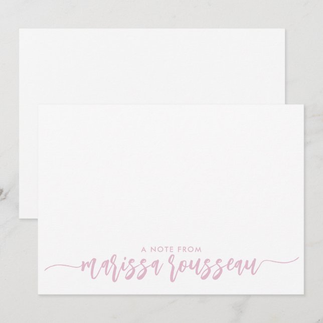 Pequeña Tarjeta Personalizada de Nombre en Letra Script Mo (Anverso / Reverso)