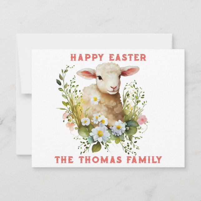 Pequeña Tarjeta personalizada de Pascua (Anverso)