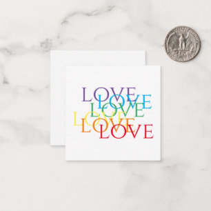 Pequeña Tarjeta plana 2.5x2.5 de AMOR DE LLUVIA